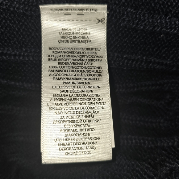 Polo Ralph Lauren Cable-knit Cotton Quarter Zip Sweater- Navy - Picture 8 of 8